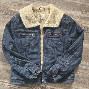 Blue Denim Jacket with Sherpa Lining